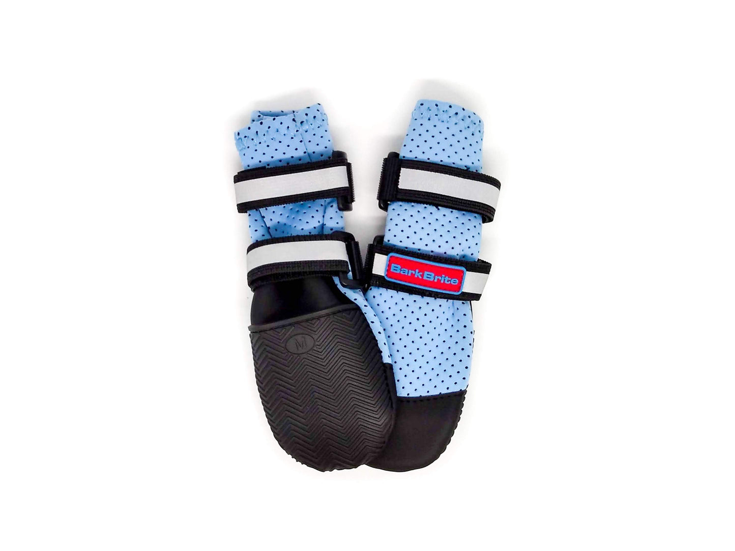Flexible neoprene Bark Brite dog boots for active dogs