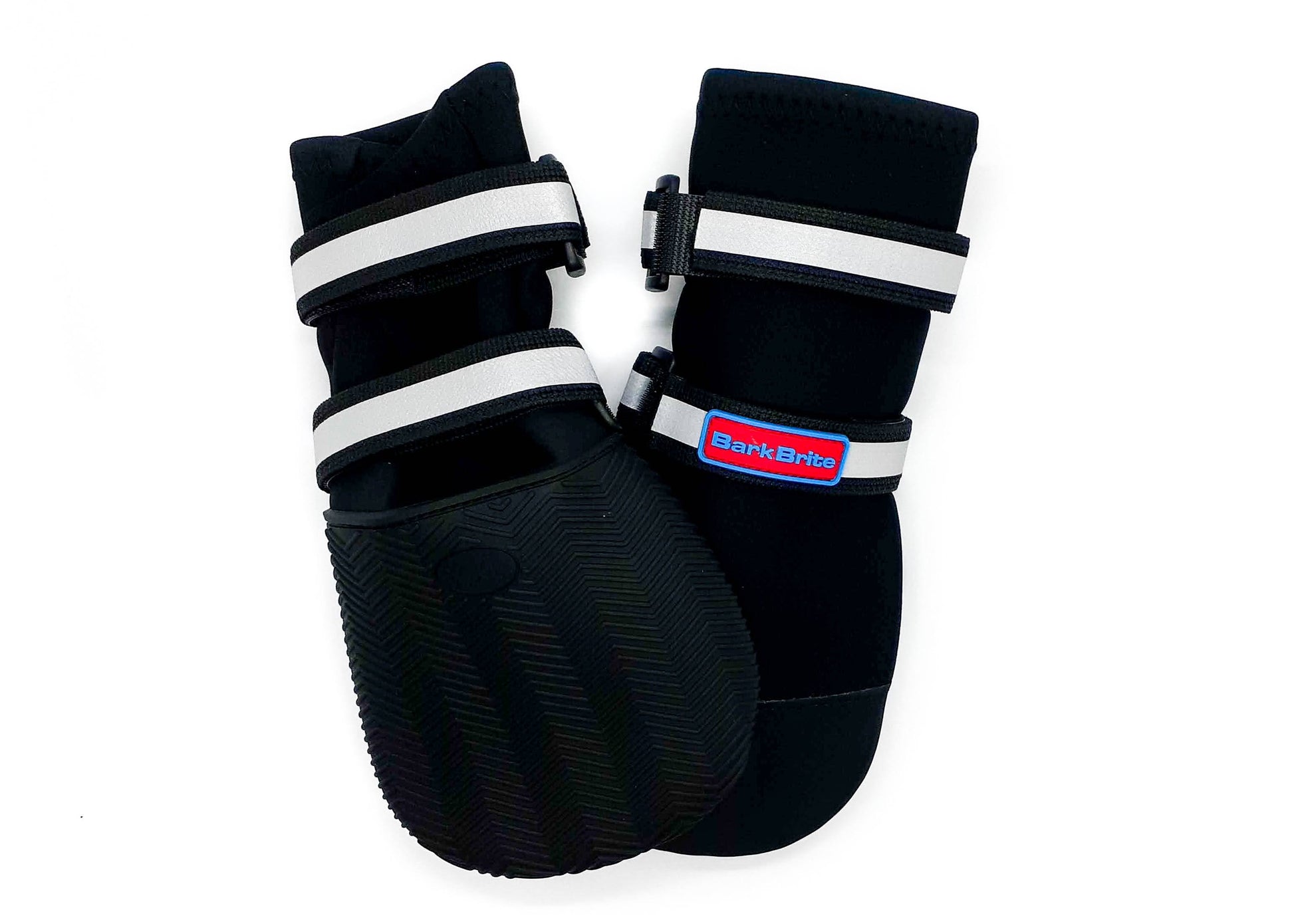 Flexible neoprene Bark Brite dog booties for outdoor play