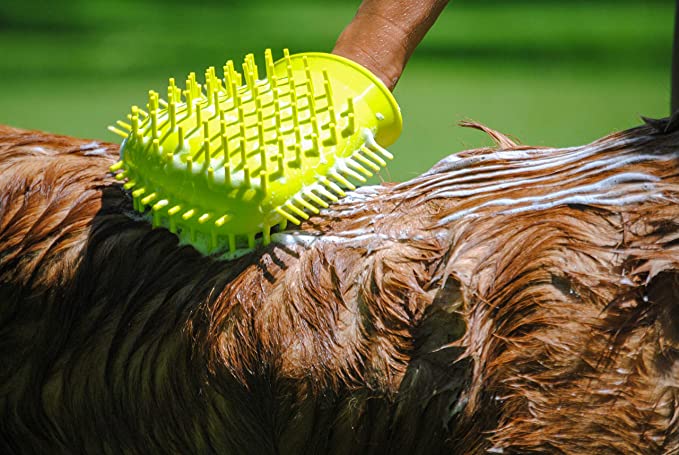 Bark Brite dual purpose dog paw scrubber and bath brush