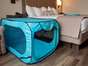 Lightweight pop open Bark Brite travel crate for pets