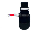 All-weather Bark Brite neoprene dog booties on trail