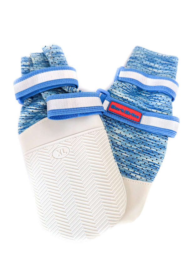 Protective neoprene dog booties for boating and fishing trips