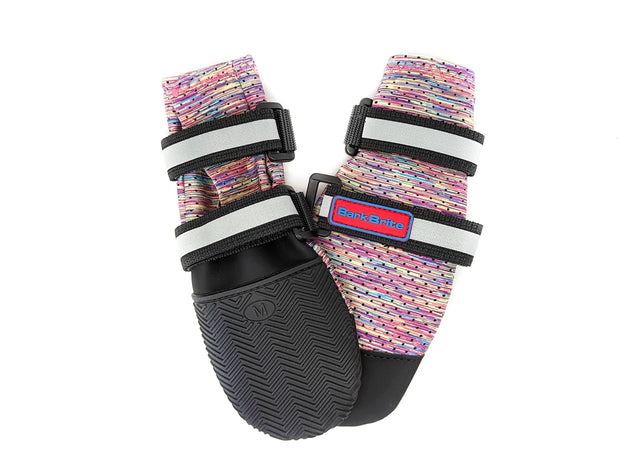 Flexible neoprene Bark Brite dog boots for active dogs