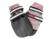 Close-up of Bark Brite neoprene boots on dog’s paws