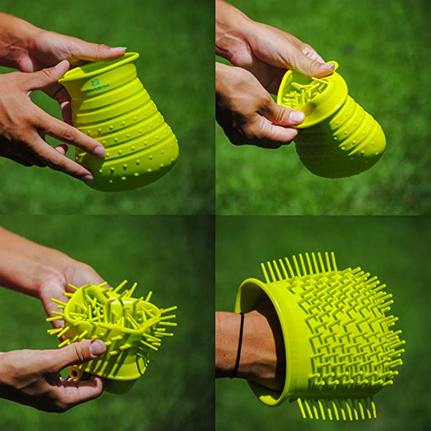 Bark Brite dual purpose dog paw scrubber and bath brush